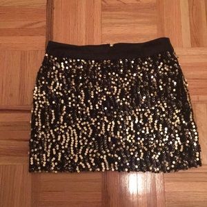 Sequence black and gold skirt
